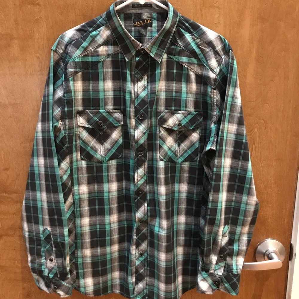 HELIX Men’s SS Button Snap Shirt